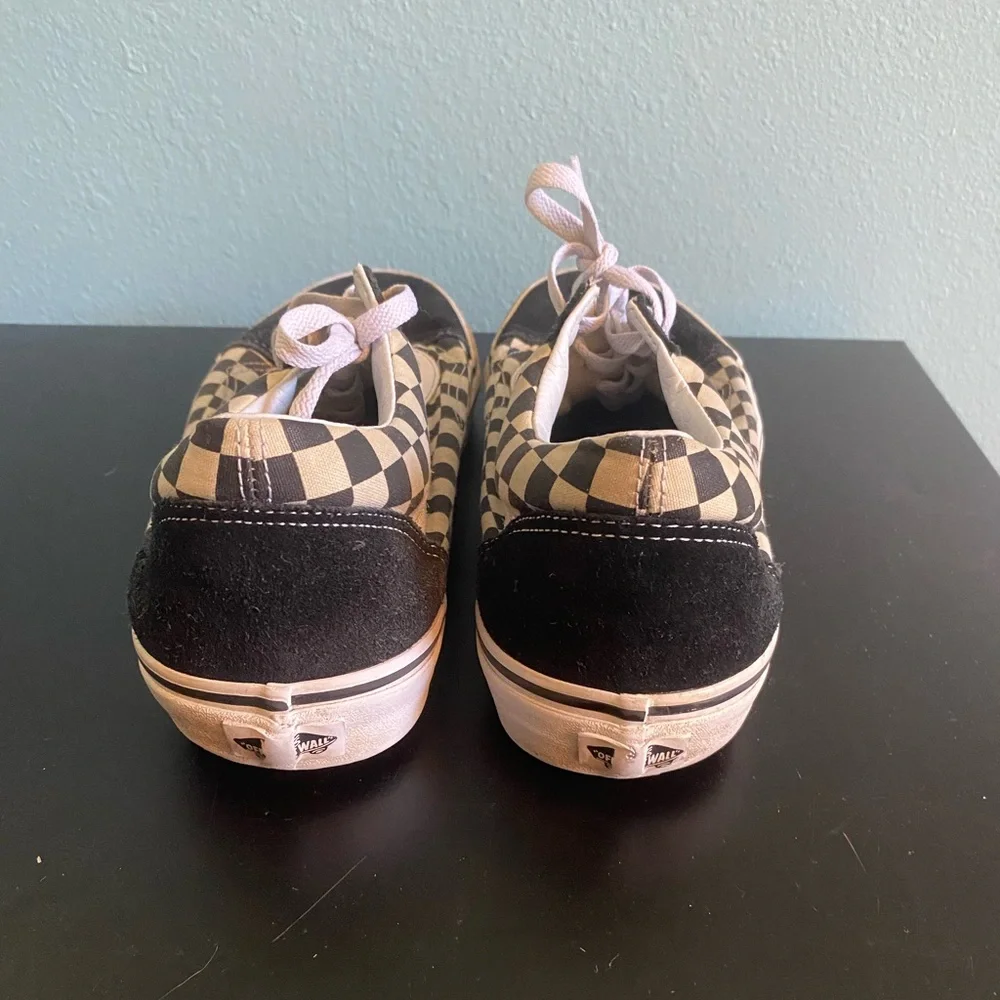 Old Skool Primary Check Vans Shoe Black/White Mens Sz 11.5 - Picture 3 of 6